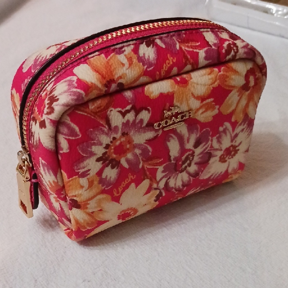Coach Floral Pink Cosmetic Pouch - Picture 2 of 5